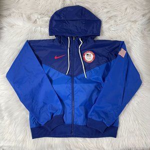 Nike Team USA Olympic Windrunner Women's Woven Jacket  Blue CQ7263 451 SZ M NEW